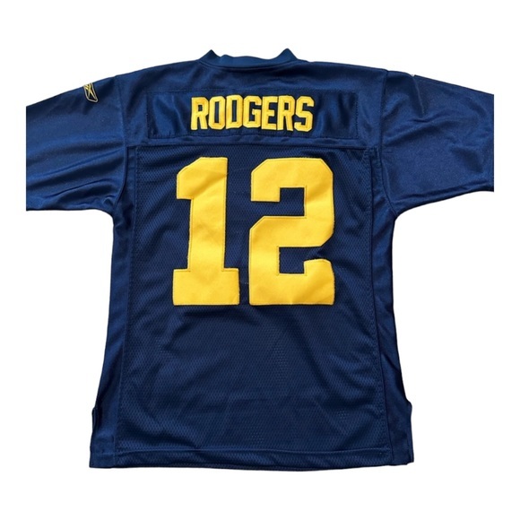 Reebok Other - Reebok NFL Aaron Rodgers Jersey navy yellow‎ youth medium 12-14 throwback